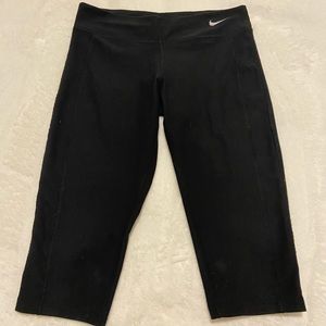 Nike past the knee black legging shorts